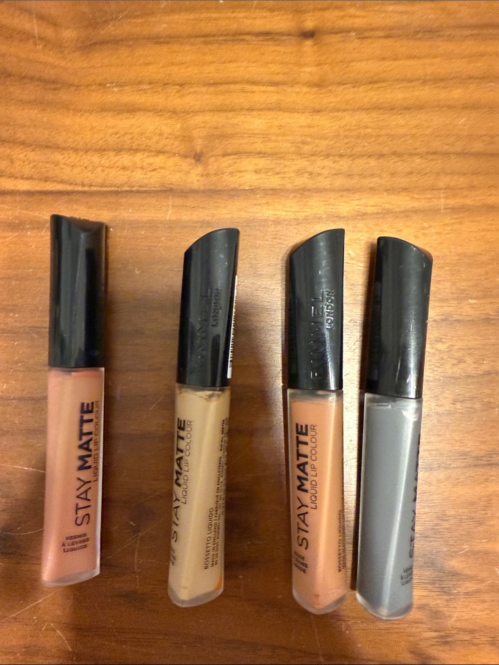 Lot of 4 New Rimmel Stay Matte Liquid Lip Color in Moca Shadow Latte and blush
